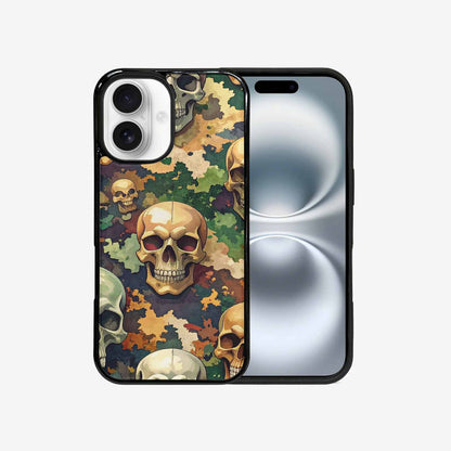 iPhone 16 Case — Skulls Camoskulls Pattern Hu A0j, Custom Printed Phone Case