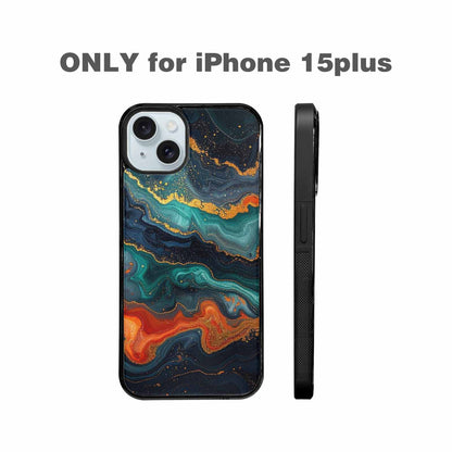 iPhone 15 Plus Case — Marble Dark, Custom Print Case Cover