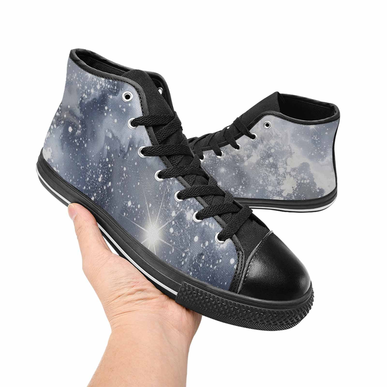 WOMEN'S Galaxy Art - High Top Canvas Grunge Shoes