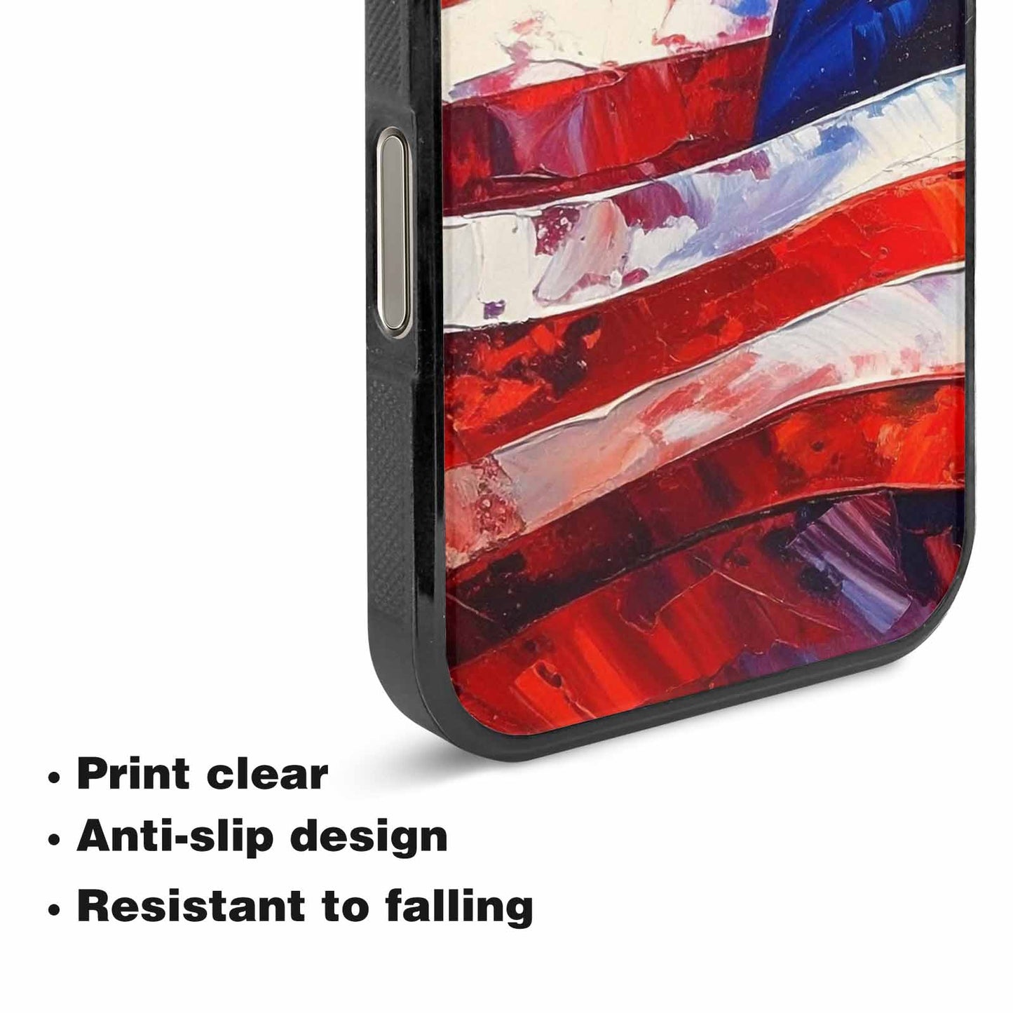 iPhone 16 Pro Case — Usa Flag Stars And Stripes Art, Custom Art Phone Cover