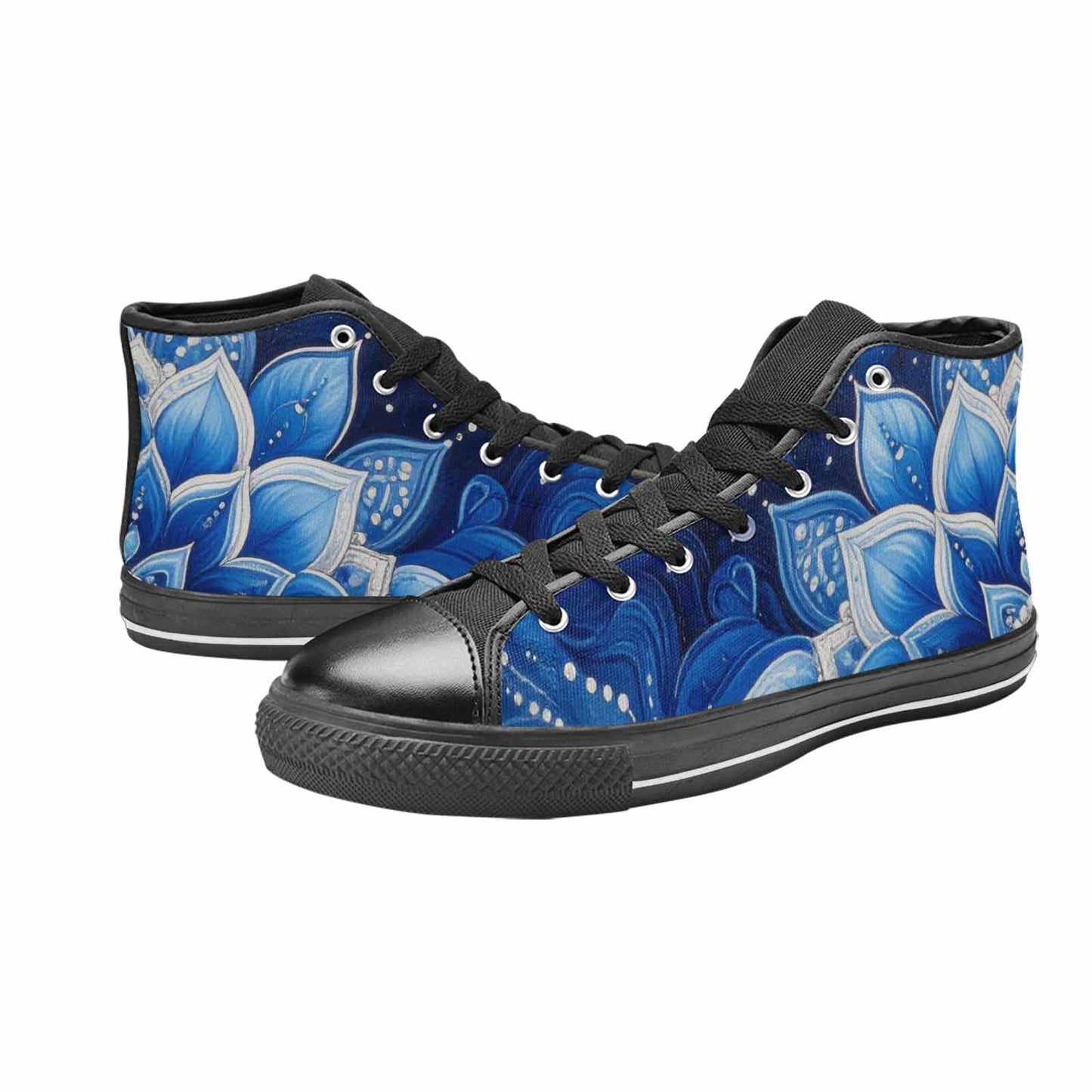 WOMEN'S Boho Mandala High Top Canvas Grunge Custom Shoes