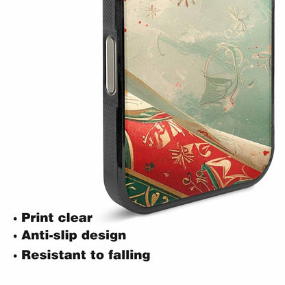 iPhone 16 Pro Max Case — Christmas Wrapping Paper Pattern Art Wallpaper, Custom Art Phone Cover