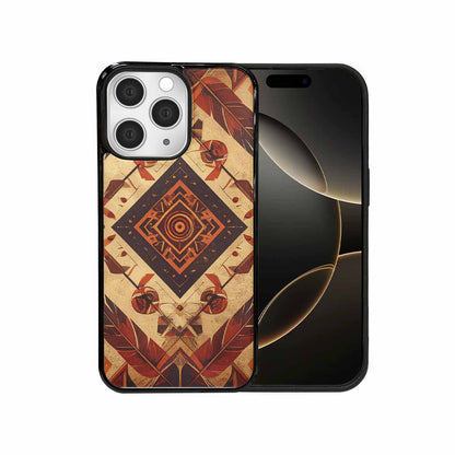 iPhone 15 Pro Max Case — Native American Geometric Pattern Arrows Feathers, Custom Made Phone Cover