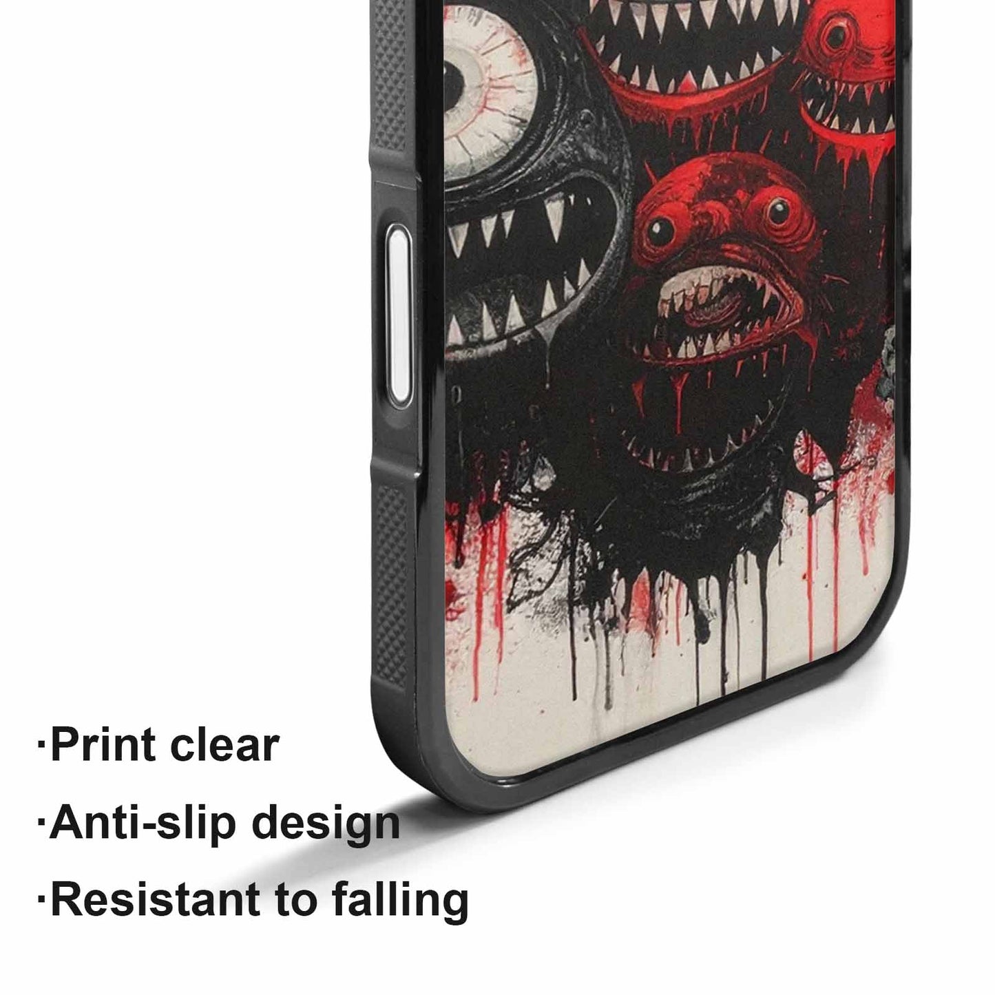 iPhone 17 Case — Black &amp; Red Ink Original Art, Custom Art Phone Cover