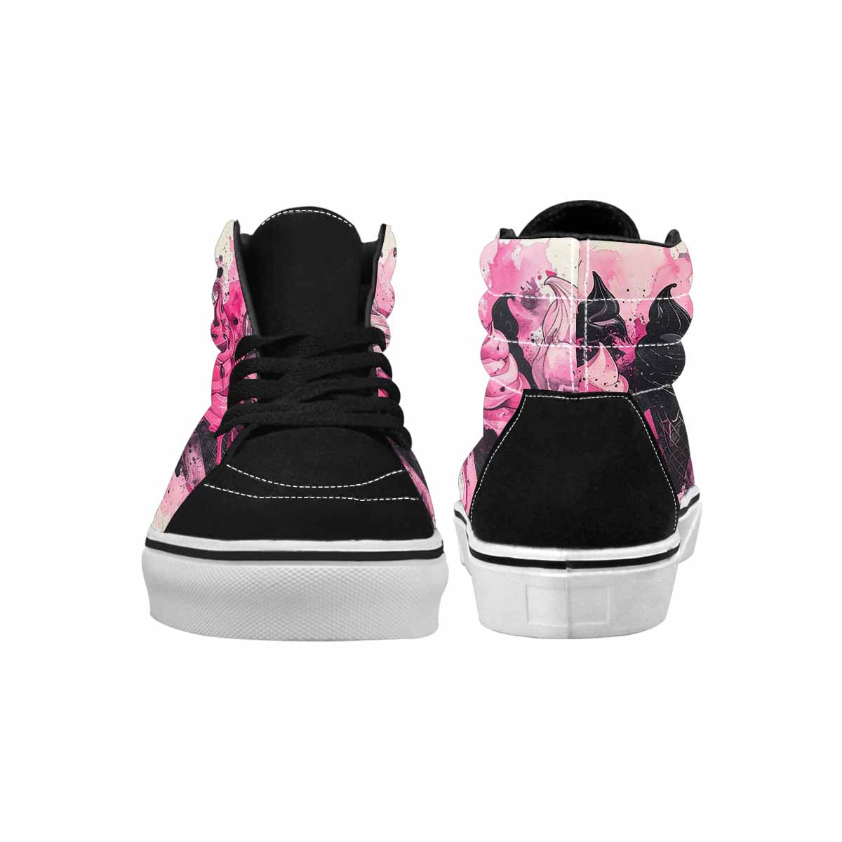 MEN'S Ice Cream Motif High Top Canvas Vibrant Chaos Sneakers