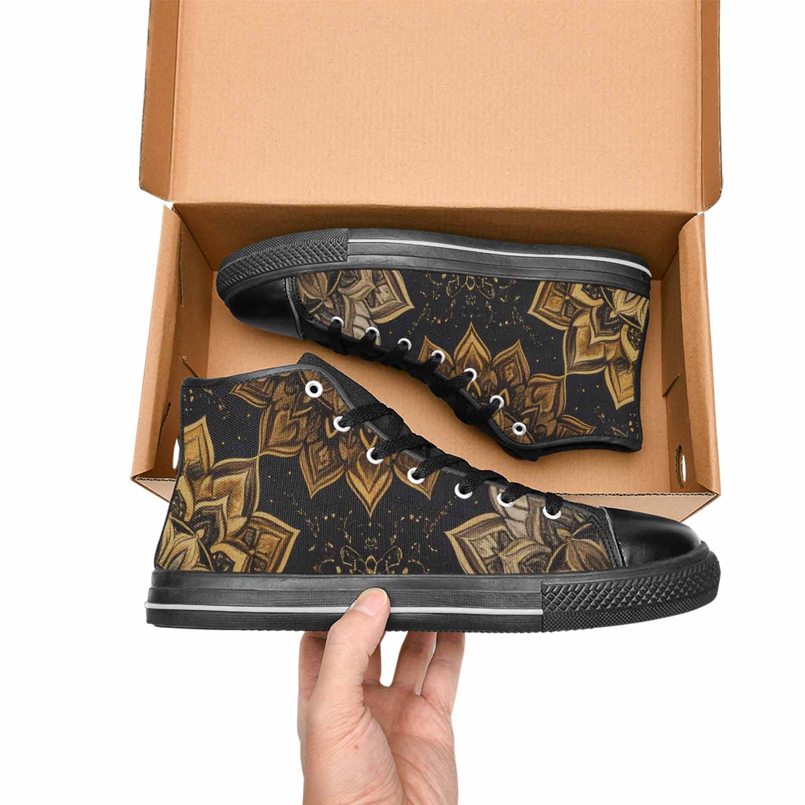 MEN'S Mandala High Top Canvas Aesthetic Custom Sneakers