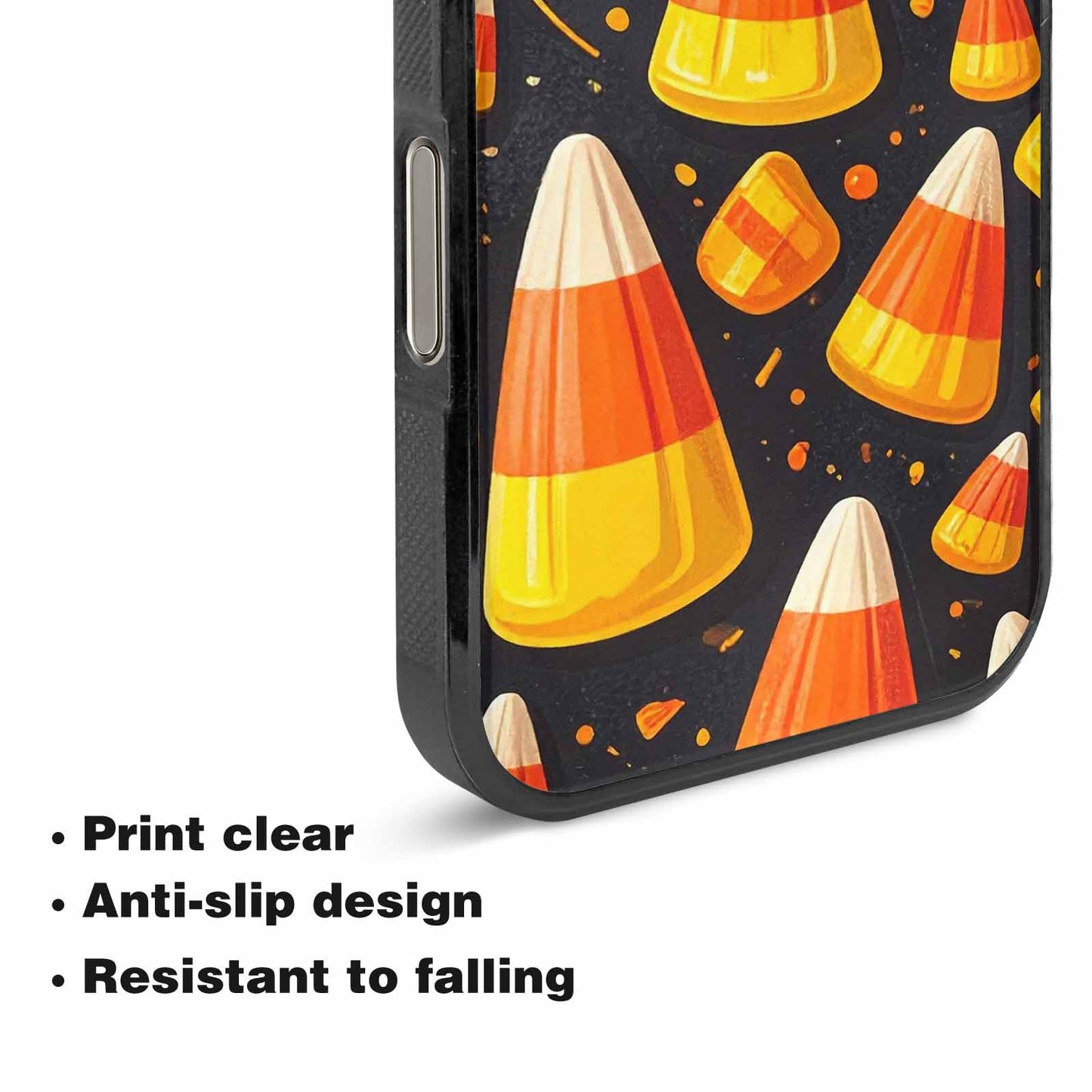 iPhone 16 Pro Max Case — Halloween Candy Corn, Custom Phone Case
