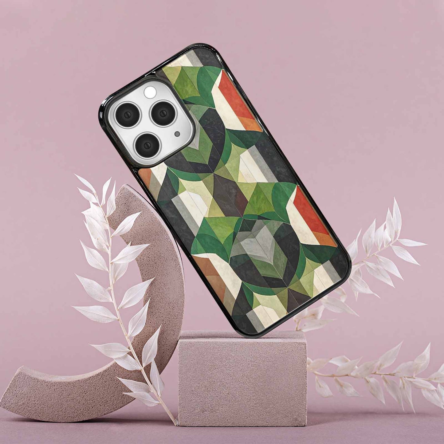 iPhone 15 Pro Max Case — Aromantic Flag Color Theme Small Rainbow, Original Design Phone Case