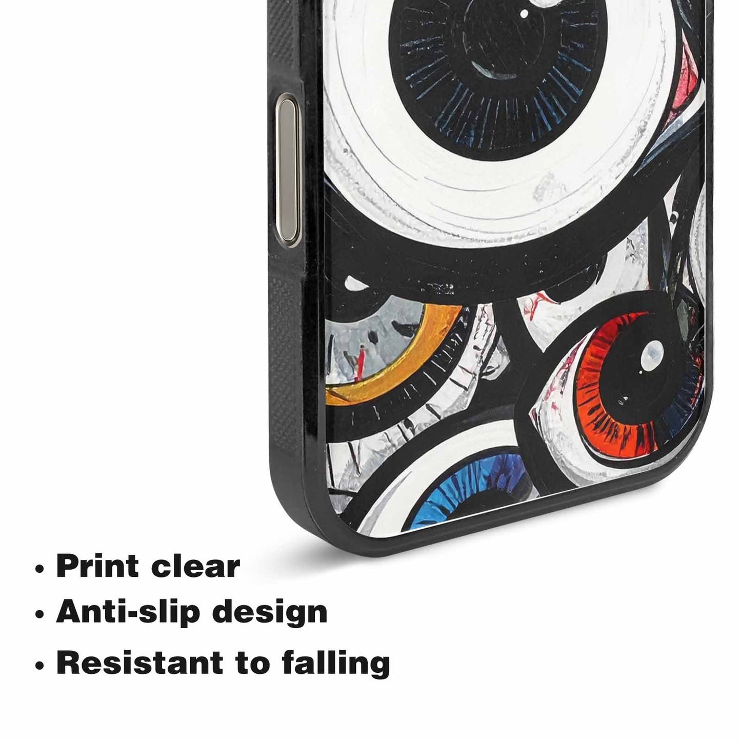 iPhone 15 Pro Max Case — Googly Cartoon Eyeballs, Custom Made Phone Cover