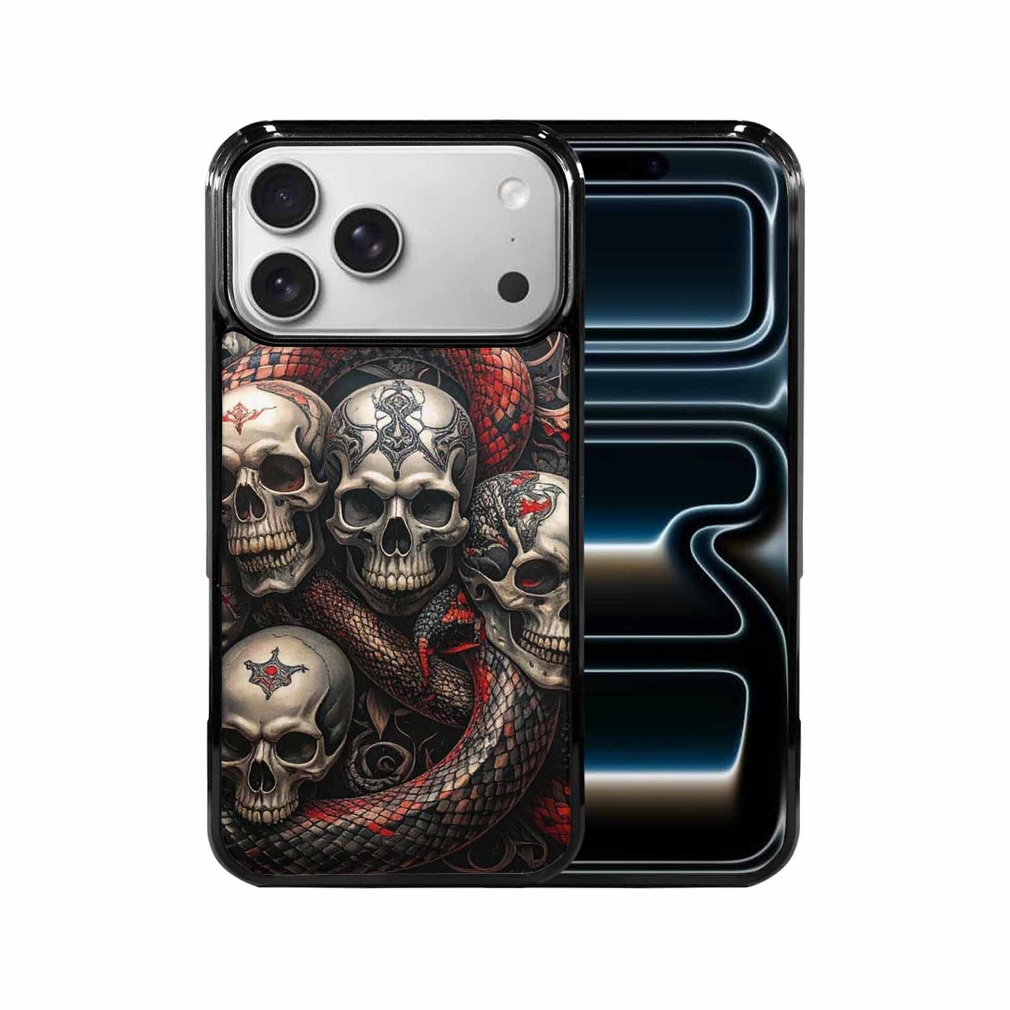 iPhone 17 Pro Max Case — Skull Dark Art Gothic Print Gothic, Custom Made Phone Cover