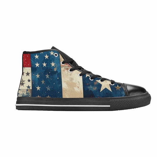 MEN'S American Flag Stars High Top Canvas Neon Fantasy Sneakers