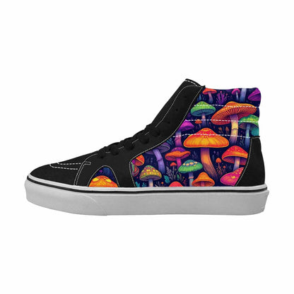 WOMEN'S Psychedelic Mushroom High Top Canvas Grunge Custom Shoes