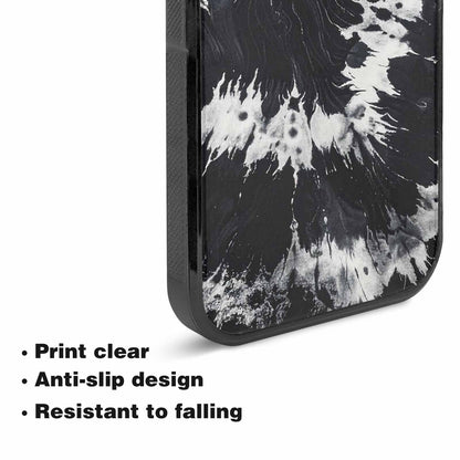 iPhone 15 Case — Black White Animal Print, Custom Designed Case Cover