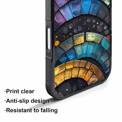 iPhone 17 Air Case — Metallic Reptile Rainbow Arc Original Art, Custom Made Phone Cover