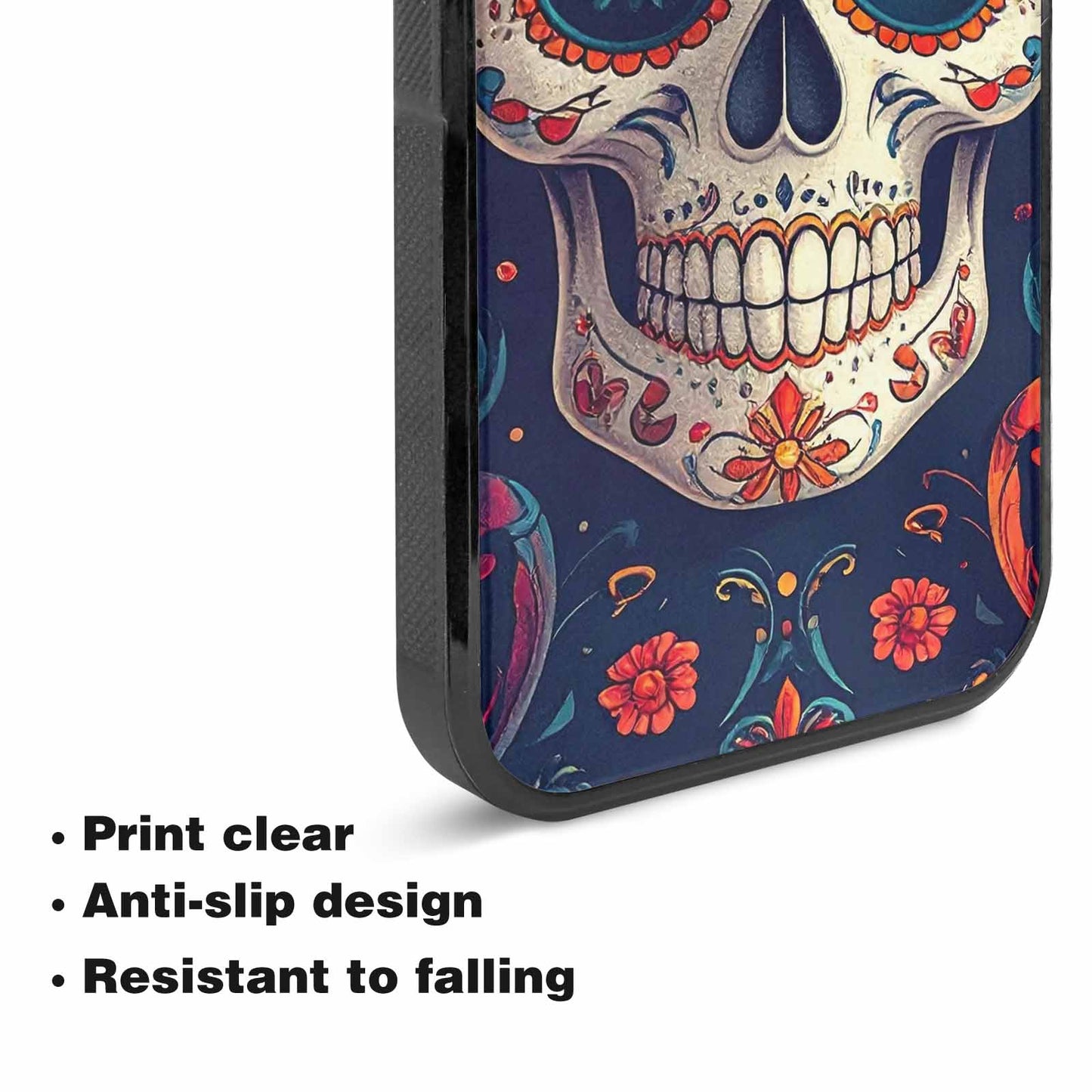 iPhone 15 Plus Case — Day Dead Sugar Skull Art 100s, Unique Phone Case Design