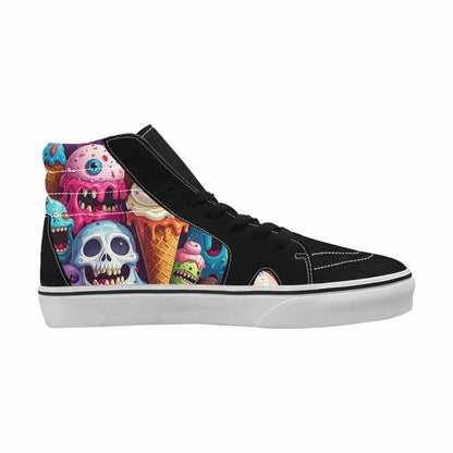 MEN'S Ice Cream Monsters  High Top Canvas Melting Art Custom Sneakers
