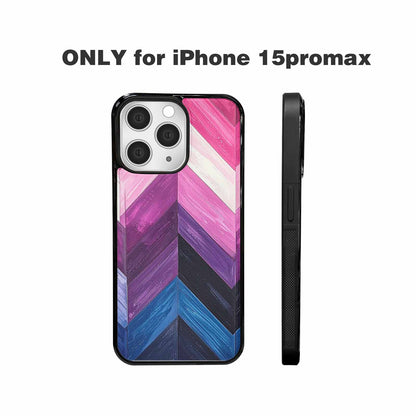 iPhone 15 Pro Max Case — Genderfluid Flag Color Theme Small Rainbow, Original Design Phone Case