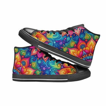 MEN'S Tie Dye Mandala High Top Canvas Y2K Custom Sneakers