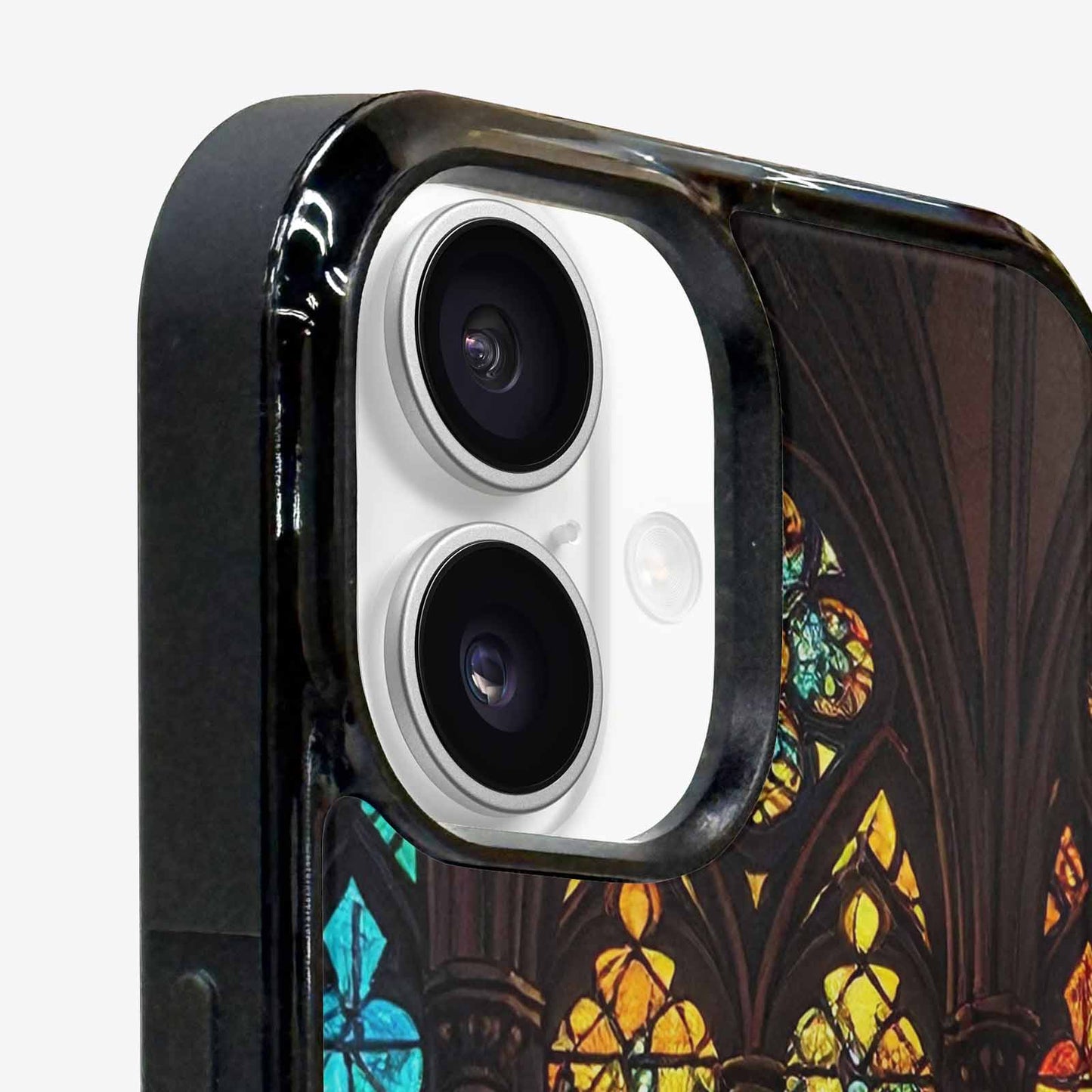 iPhone 16 Plus Case — Stained Glass Cathedral, Custom Designed Case Cover