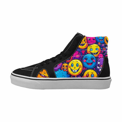 WOMEN'S Funny Looking Cartoon High Top Canvas Dark Academia Custom Sneakers