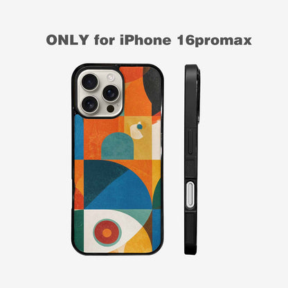 iPhone 16 Pro Max Case — 1990s Memphis Art Pattern, Personalized Phone Case