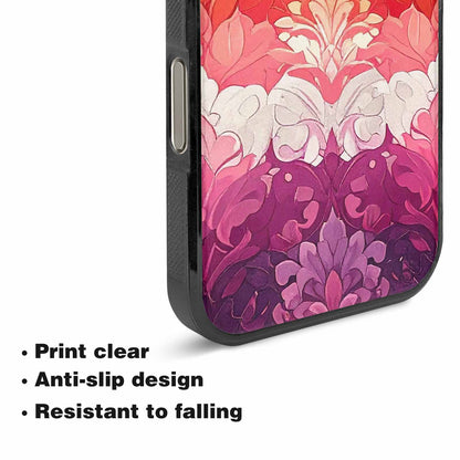 iPhone 16 Pro Max Case — Lesbian Flag Color Theme Small Rainbow, Custom Made Phone Cover