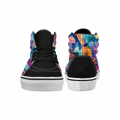 MEN'S Fish Scale Coral High Top Canvas Dreamcore Custom Sneakers