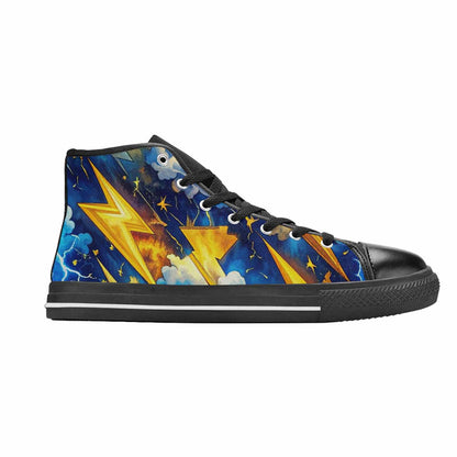 MEN'S Lightning Bolt High Top Canvas Dreamcore Custom Shoes