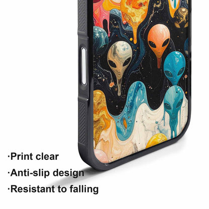 iPhone 17 Pro Case — Aliens Marblealiens Pattern Uk0 Alien Scifi, Custom Art Phone Cover
