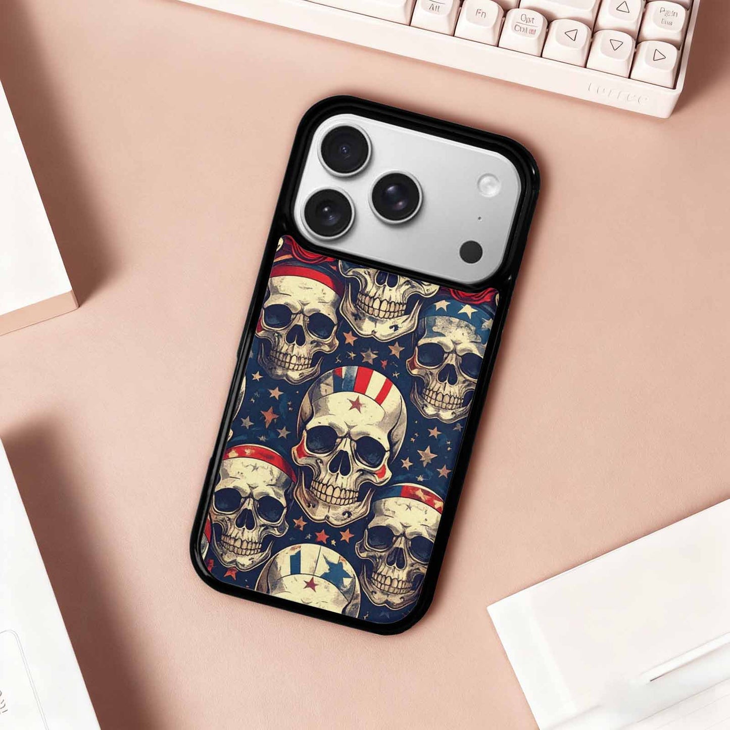 iPhone 17 Pro Case — Skull Dark Art Gothic Print Gothic, Unique Phone Case Design
