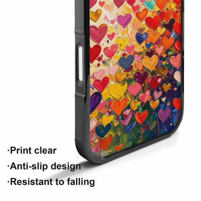 iPhone 17 Case — Full Color Vibrant Heart Original Art, Custom Printed Phone Case