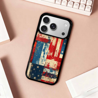 iPhone 17 Pro Case — Small American Flag Stars And Galaxy, Custom Made Phone Cover