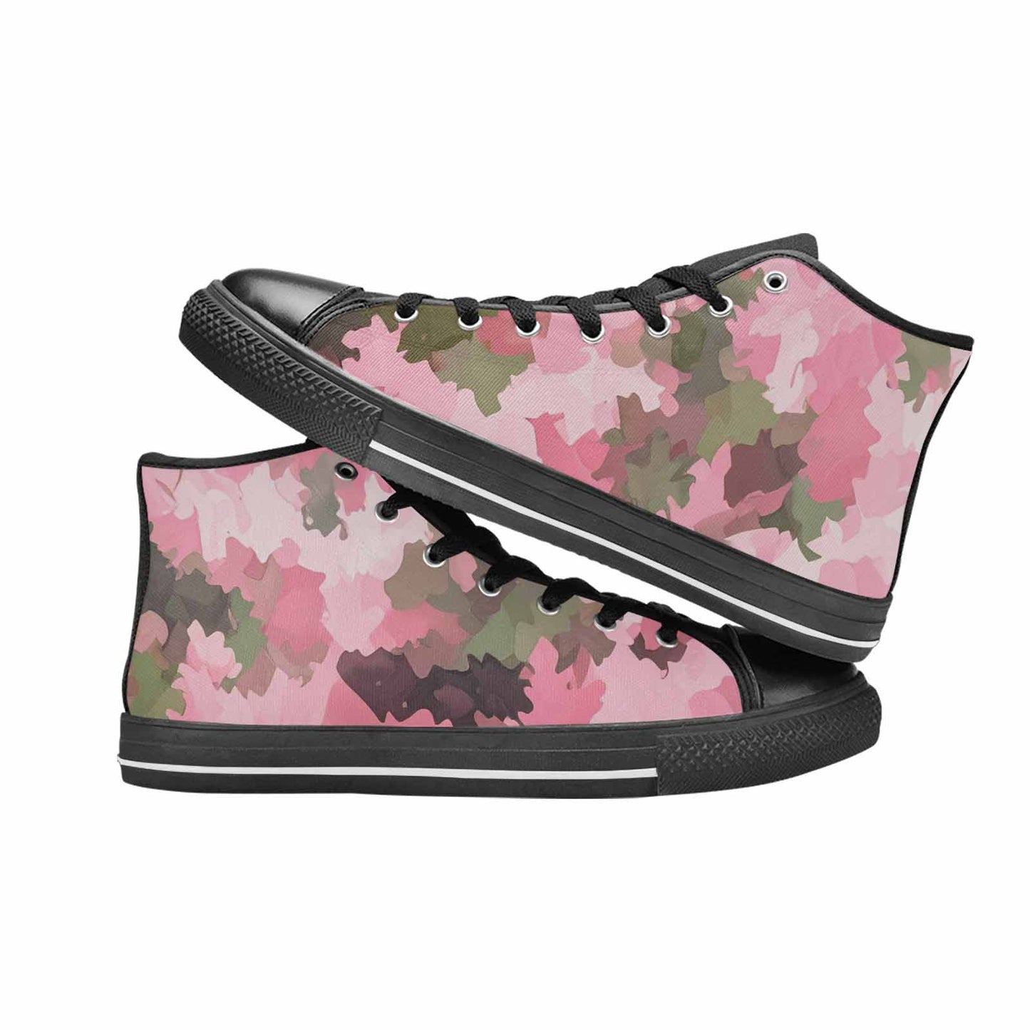 MEN'S Military Camouflage Blotch High Top Canvas Vibrant Chaos Custom Shoes