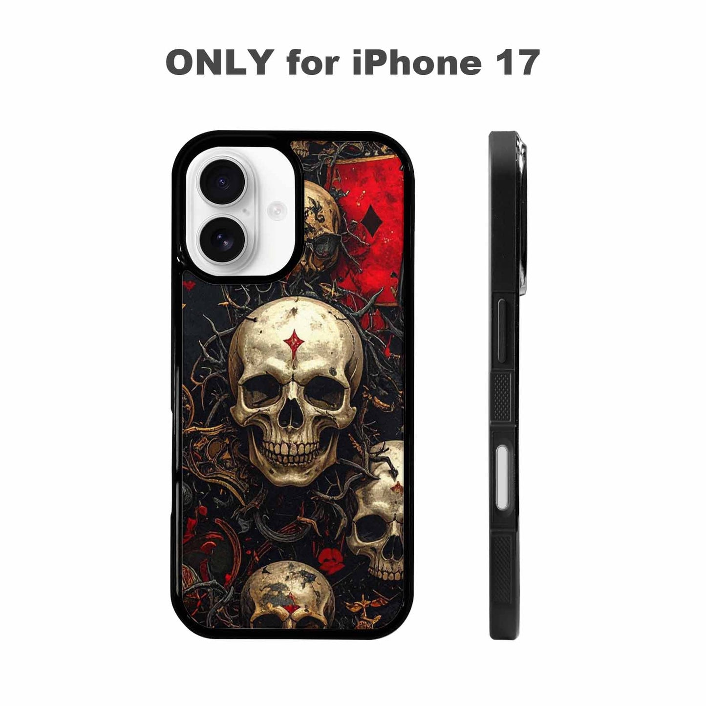 iPhone 17 Case — Skull Dark Art Gothic Print Gothic, Custom Art Phone Cover