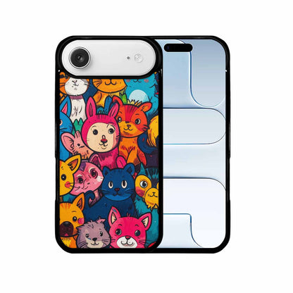 iPhone 17 Air Case — Seamless Tileable Pattern Of Overlapping Cartoon, Custom Phone Case
