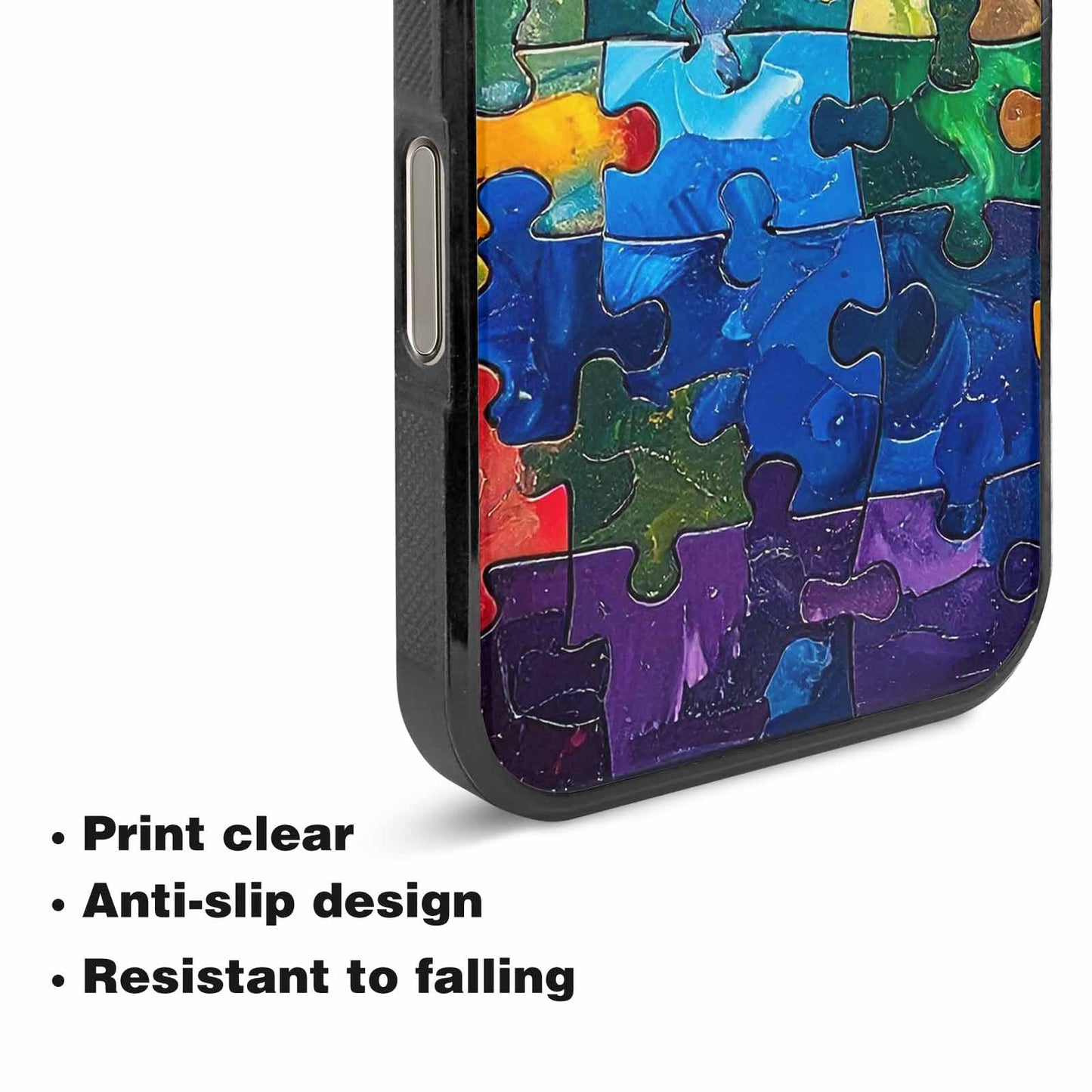 iPhone 16 Pro Max Case — Autism Puzzle Pieces Puzzle Piece Pattern, Custom Made Phone Cover