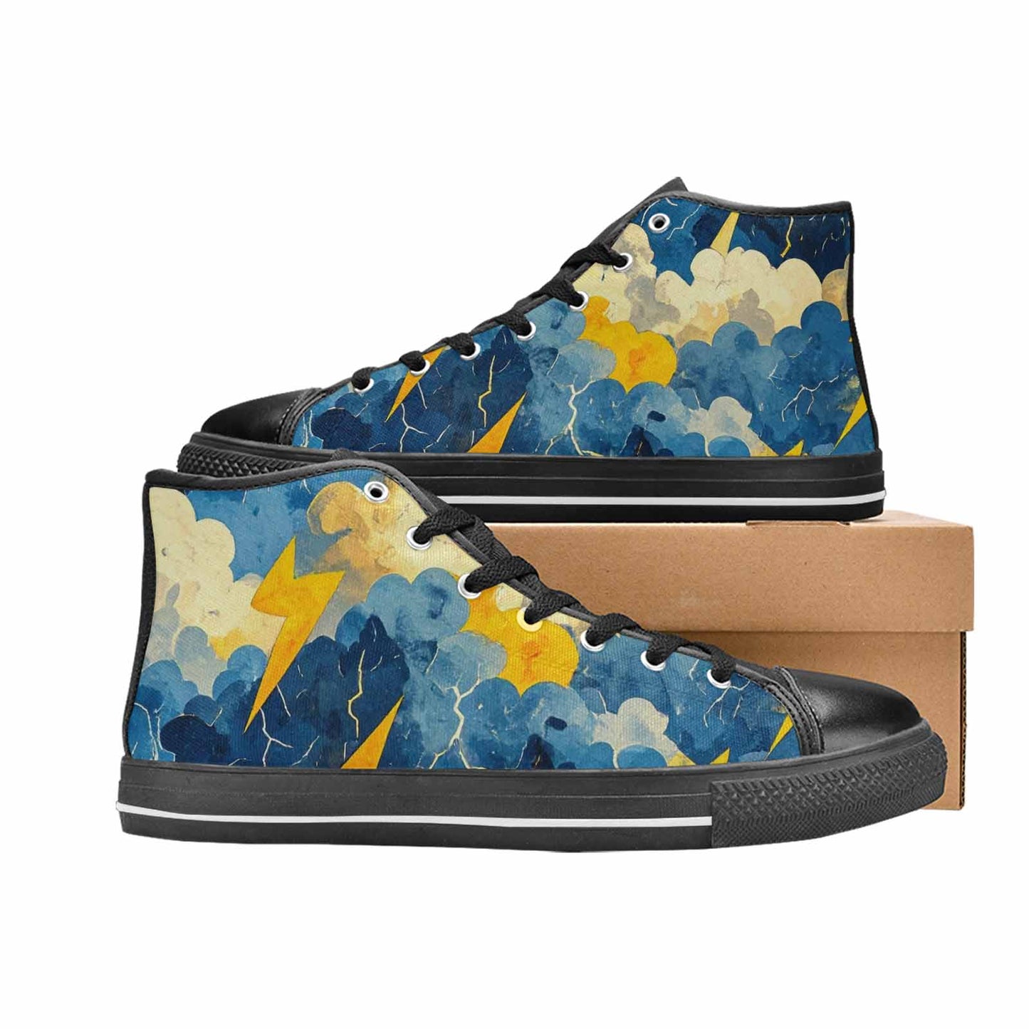 MEN'S Lightning Bolt High Top Canvas Grunge Shoes