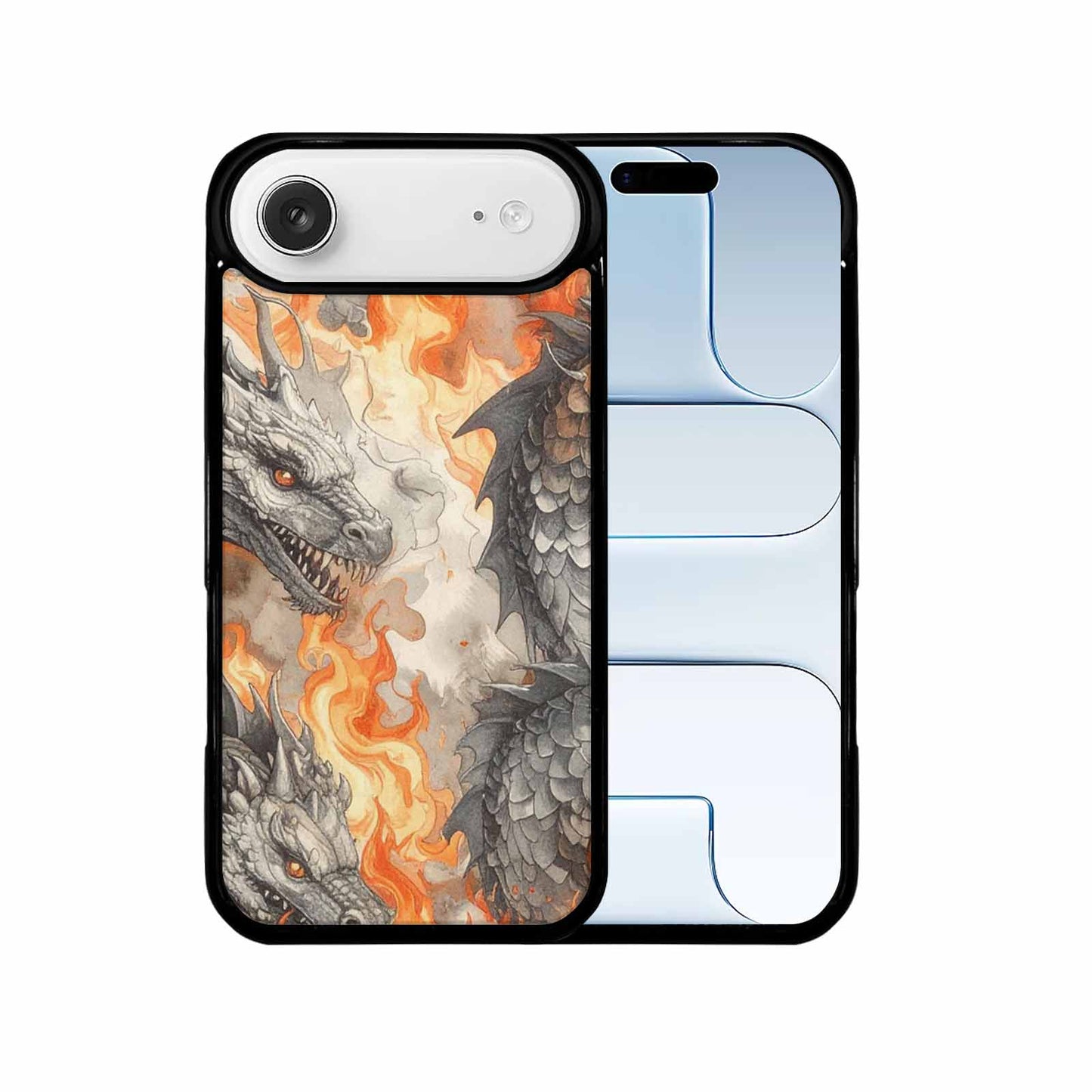 iPhone 17 Air Case — Retro Dragons Flame Retro Vintage, Custom Phone Case