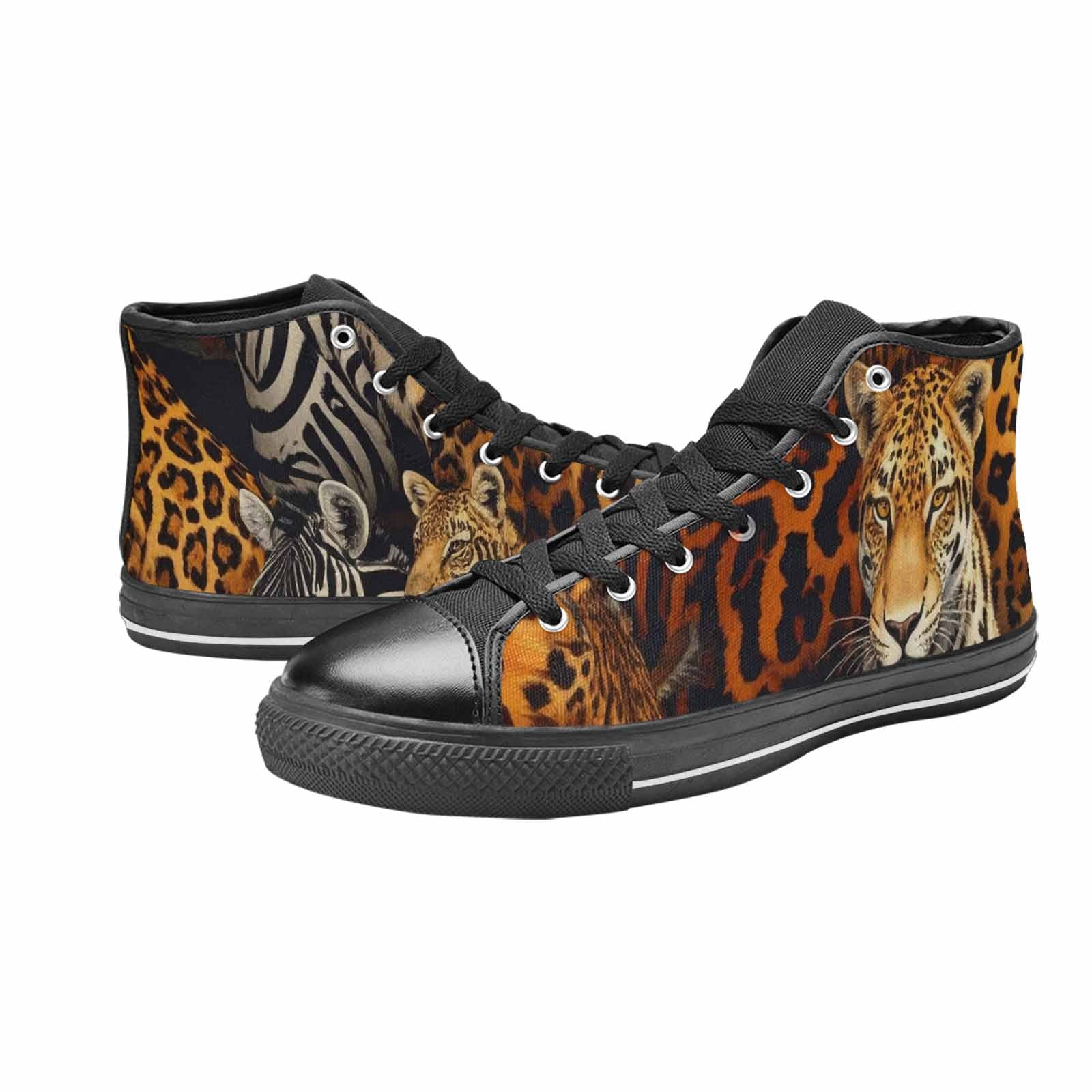 WOMEN'S Animal Print High Top Canvas Dark Academia Sneakers