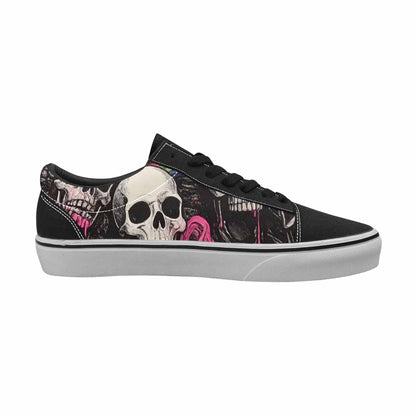 WOMEN'S Rainbow From Skull S Lace-Up Canvas Surreal Custom Shoes