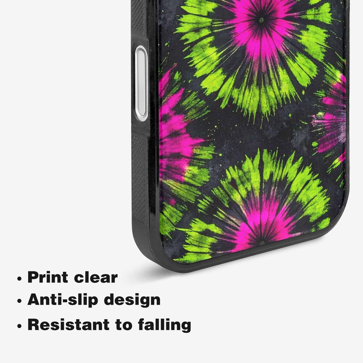 iPhone 16 Plus Case — Acid Wash Tie Dye Neon Custom, Custom Made Phone Cover
