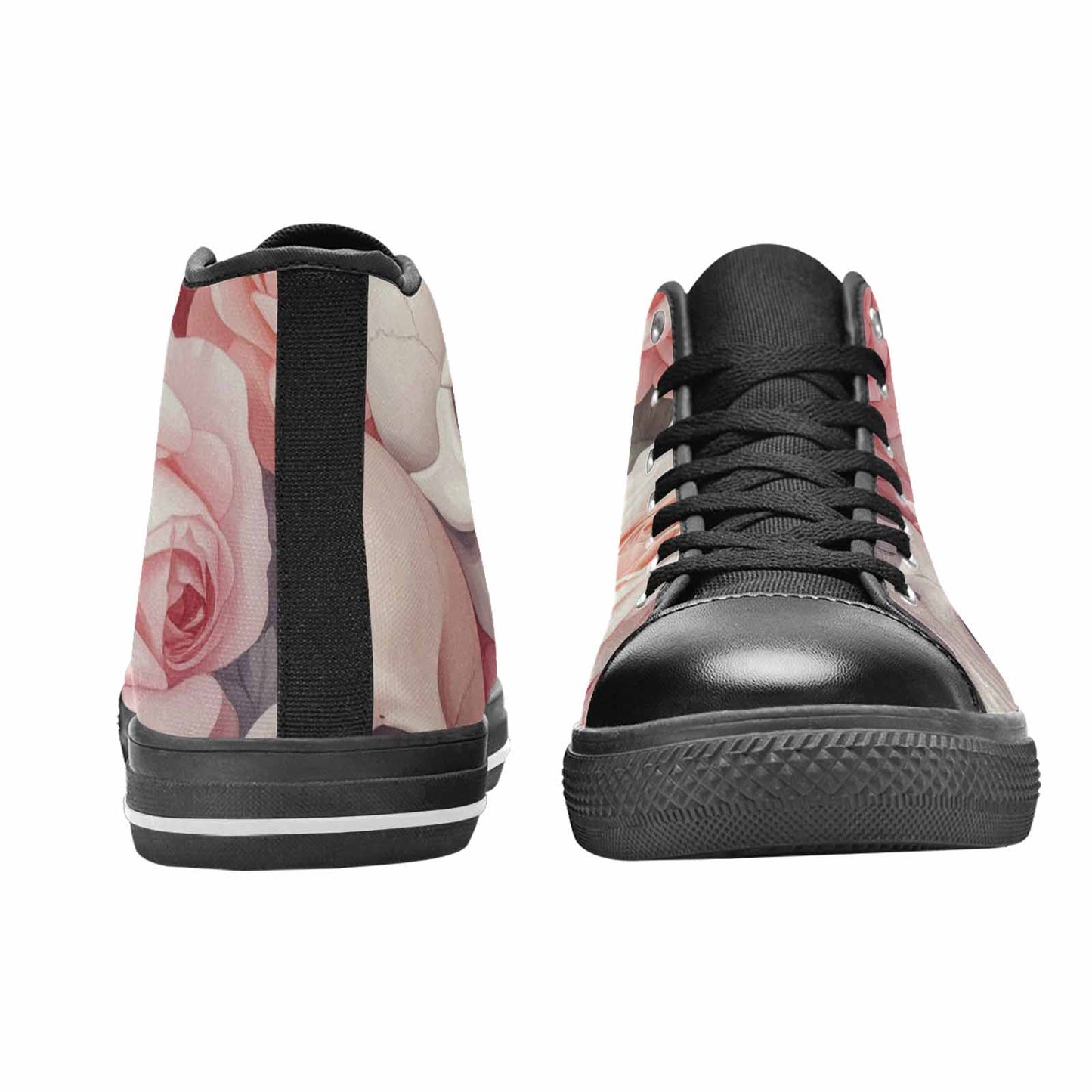 WOMEN'S Skulls Roses Soft Airbrush High Top Canvas Y2K Custom Shoes