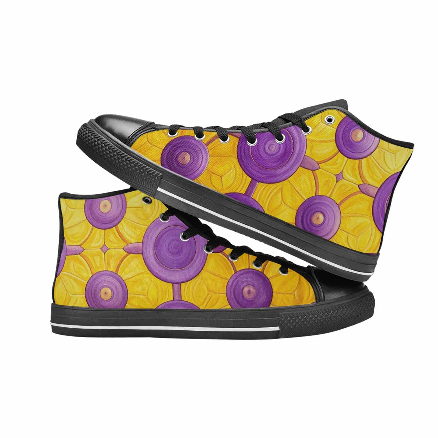MEN'S Intersex Flag Color High Top Canvas Surreal Sneakers
