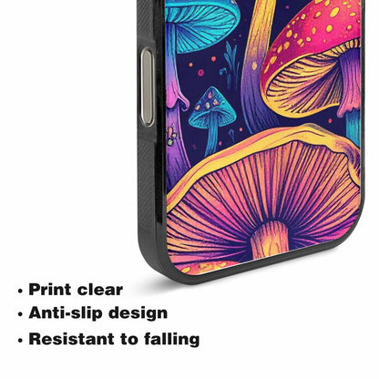 iPhone 15 Pro Max Case — Mushroom Psychedelic Art Seamless Pattern Vibrant, Personalized Phone Case