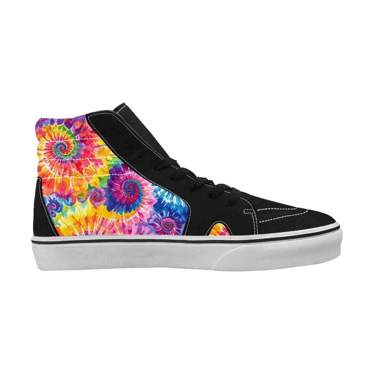 WOMEN'S Tie Dye Swirl High Top Canvas Grunge Custom Sneakers