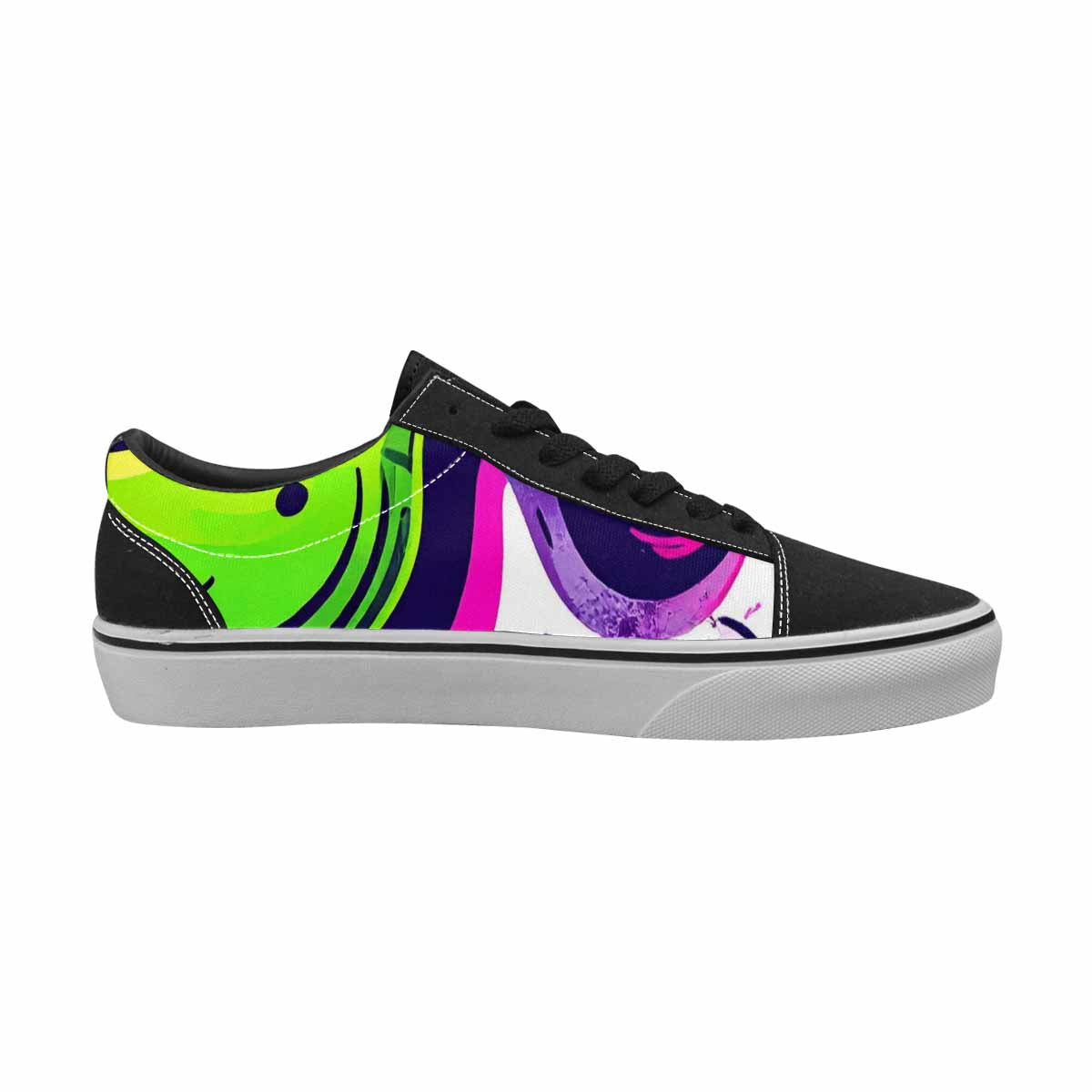 WOMEN'S Acid Wash Cartoon Canvas Lace-Up Aesthetic Custom Sneakers