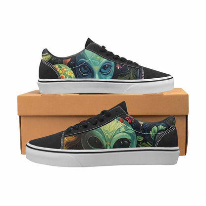 WOMEN'S Aliens Lace-Up Canvas Neon Fantasy Shoes