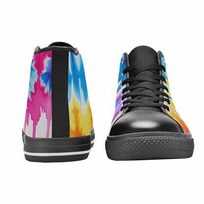 WOMEN'S Tie Dye Drip High Top Canvas Dreamcore Custom Shoes