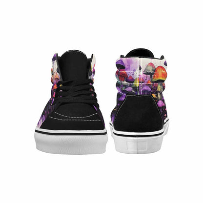 MEN'S Rainbow Drip Mushrooms High Top Canvas Neon Fantasy Shoes