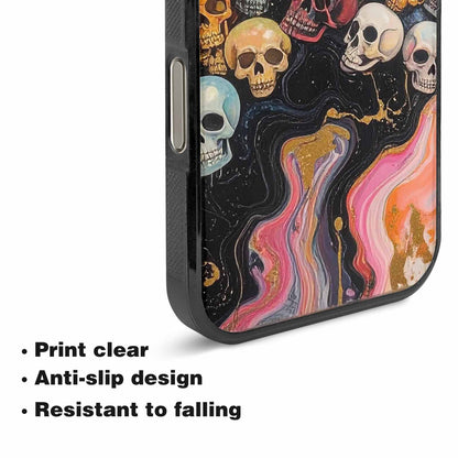 iPhone 16 Pro Max Case — Skulls Marbleskulls Pattern, Custom Phone Case